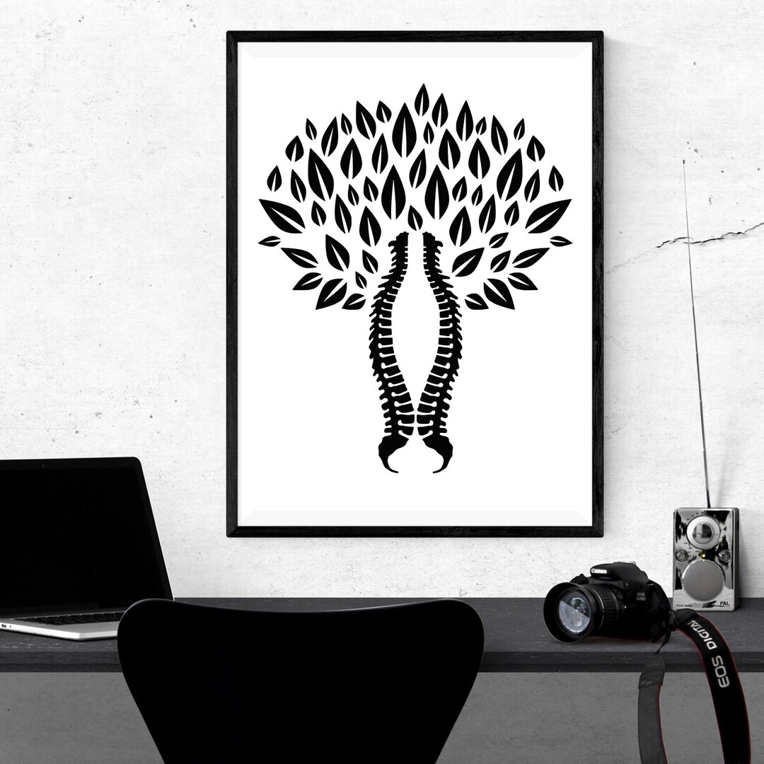 Chiropractor Artwork Chiropractor Office Art Chiropractic Etsy