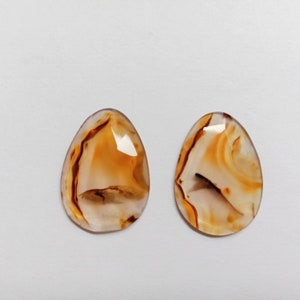 Montana agate rosecut faceted ,Montana agate, agate cabochons, agate pair, agate stones, agate with pattern,