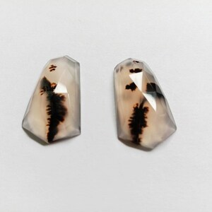 Montana agate cabochon rosecut on top side smooth at bottom side with natural pattern size 25.50*14*5/m.m.approx perfect pair.