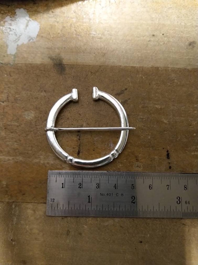Solid Silver Finnish Penannular Brooch