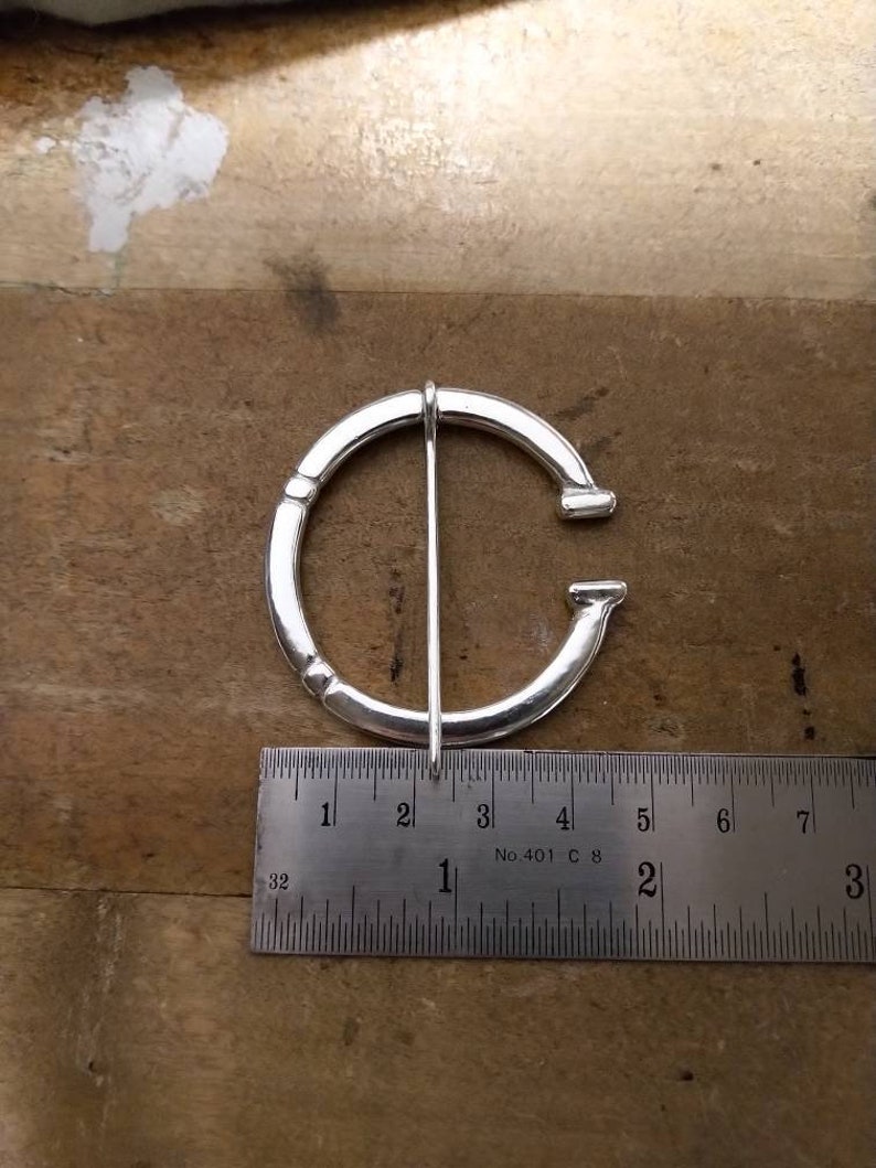 Solid Silver Finnish Penannular Brooch
