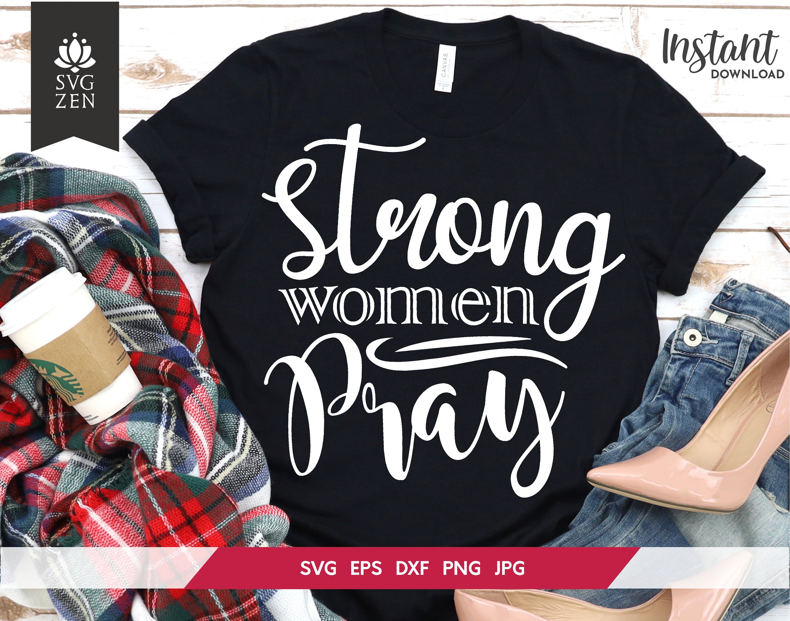 Download Strong Women Pray Svg Strong Woman Svg Christian Shirt Svg Etsy