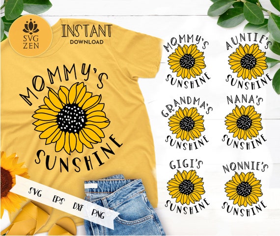 Sunflower Family Svg Bundle Sunflowers Png Bundle Sunflowers Etsy
