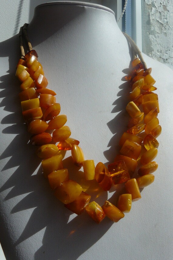 Latvian Stile Necklace&Bracelets Amber Baltic  Na… - image 4