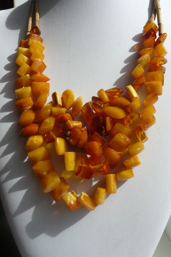 Latvian Stile Necklace&Bracelets Amber Baltic  Na… - image 2