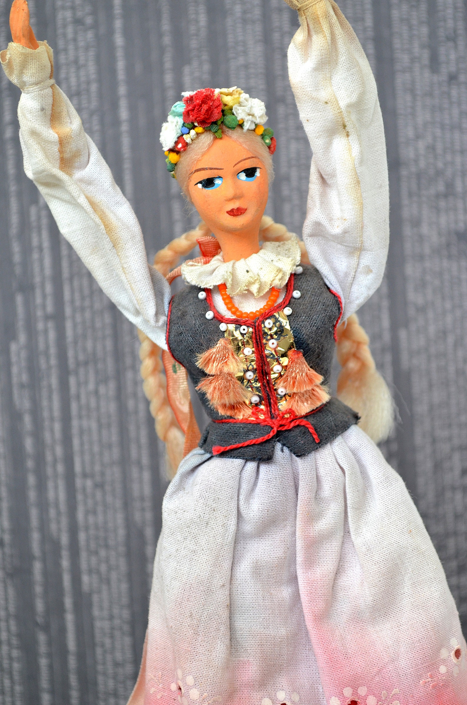 Handmade vintage figurine Ukrainian girl fabric Etsy