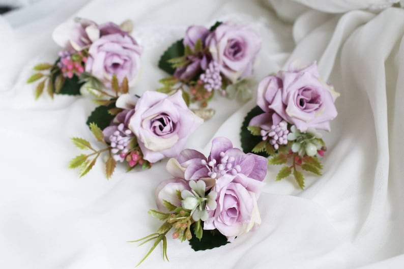 Lavender boutonniere for men purple boutonniere groom boutonniere buttonhole flower boutonniere wedding boutonniere dusty boutonniere