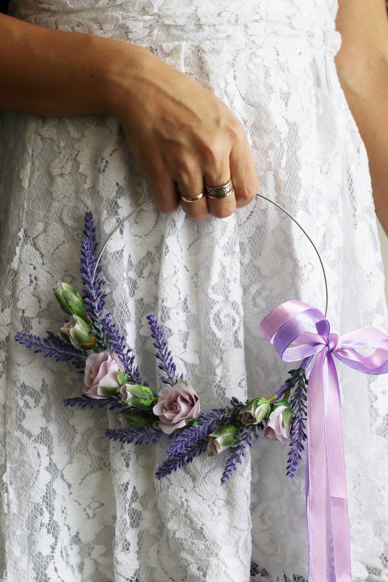 7 Inches Hoop Bouquet Bridal Purple Lilac Lavender Wedding Decor Bouquets Bouquets Corsages Bgc Sedahotels Com