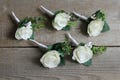 Eucalyptus Rose Boutonniere: Rustic Wedding Groom Accessory