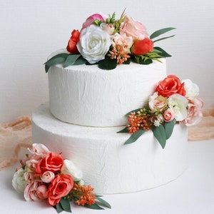 Boho Wedding Cake Topper: Eucalyptus, Roses & Peonies