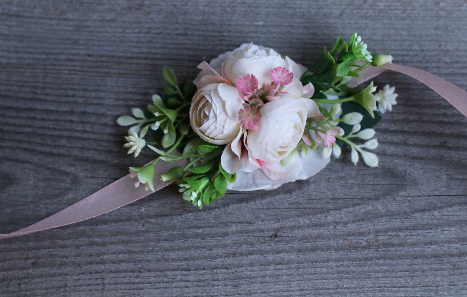 Pink wrist corsage girl corsage baby breath corsage bridal Etsy