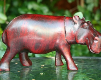 extra large wooden hippo