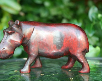 extra large wooden hippo