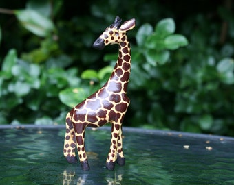 10cm Hand carved wooden Giraffe