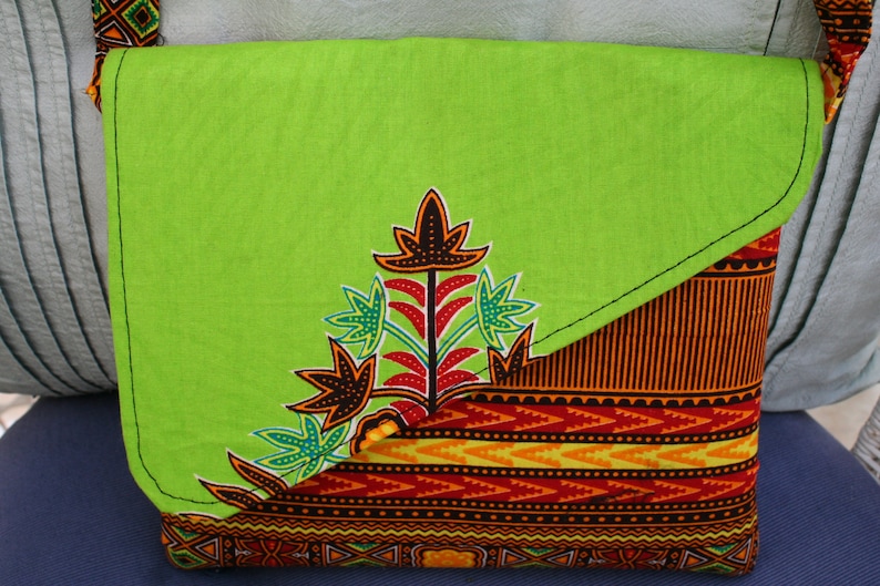 Shoulder Bag Traditional African Kitenge Fabric Green - Etsy