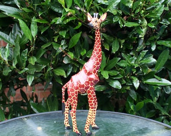 30cm Hand carved wooden Giraffe