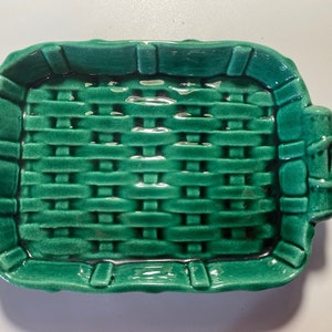 Vallauris empty pocket / Small Vallauris dish / Vallauris ceramic / Vallauris braided pattern