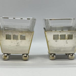 Hans Ofner salt cellars / Pair of salt and pepper shakers / Art Deco