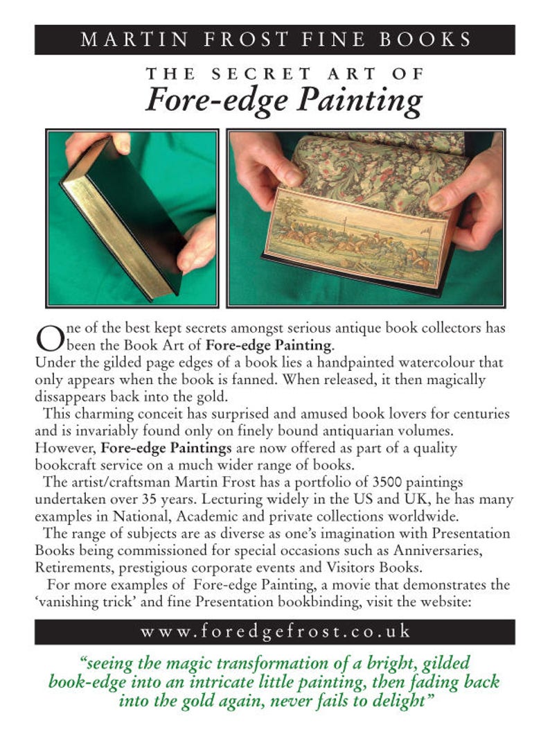 Magic Vanishing Fore Edge Painting on an Antique 1892 Book on Etsy