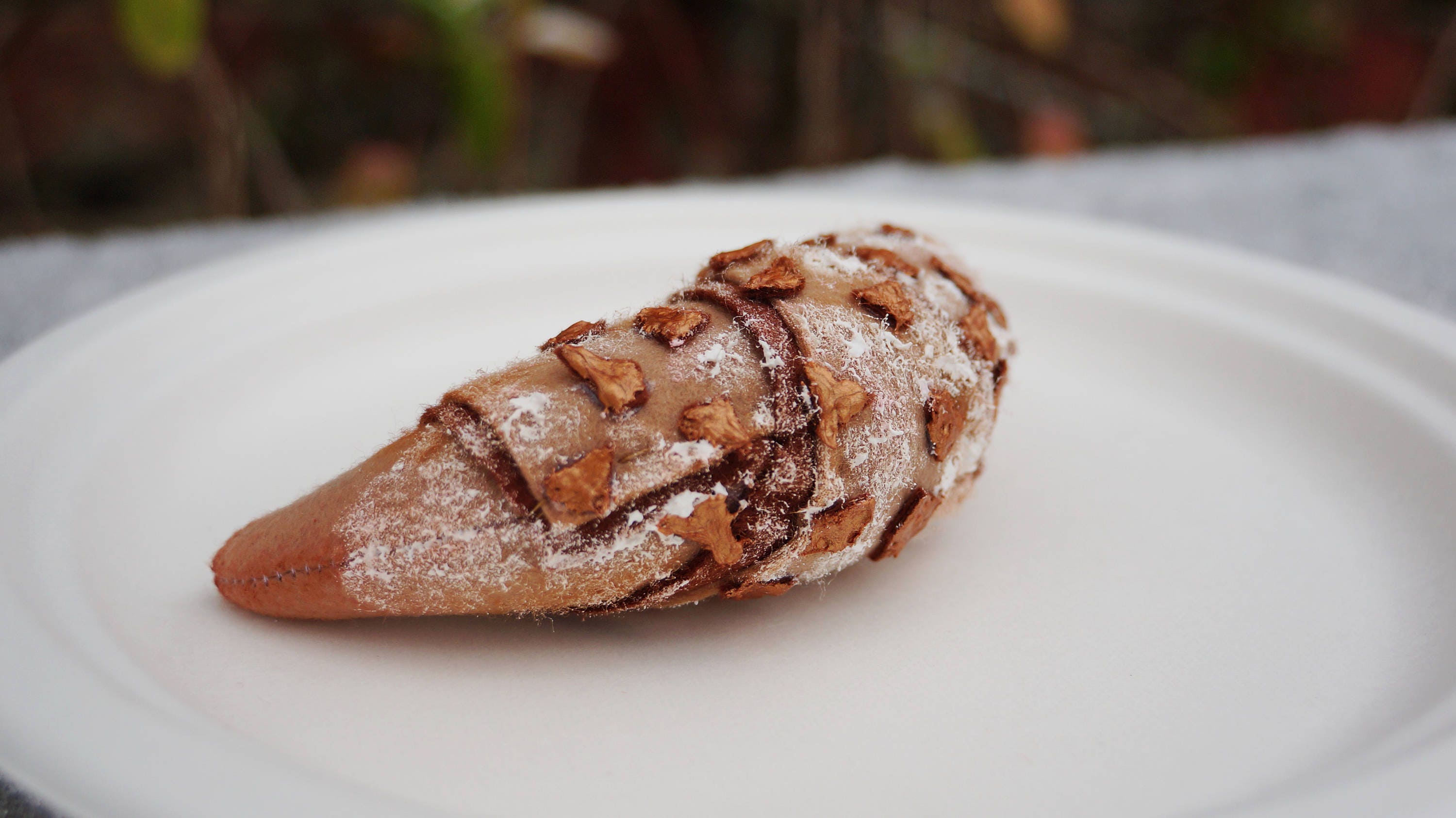 Schokoladen croissant Home Bakery Filz Gebäck Filzbäckerei - Etsy.de