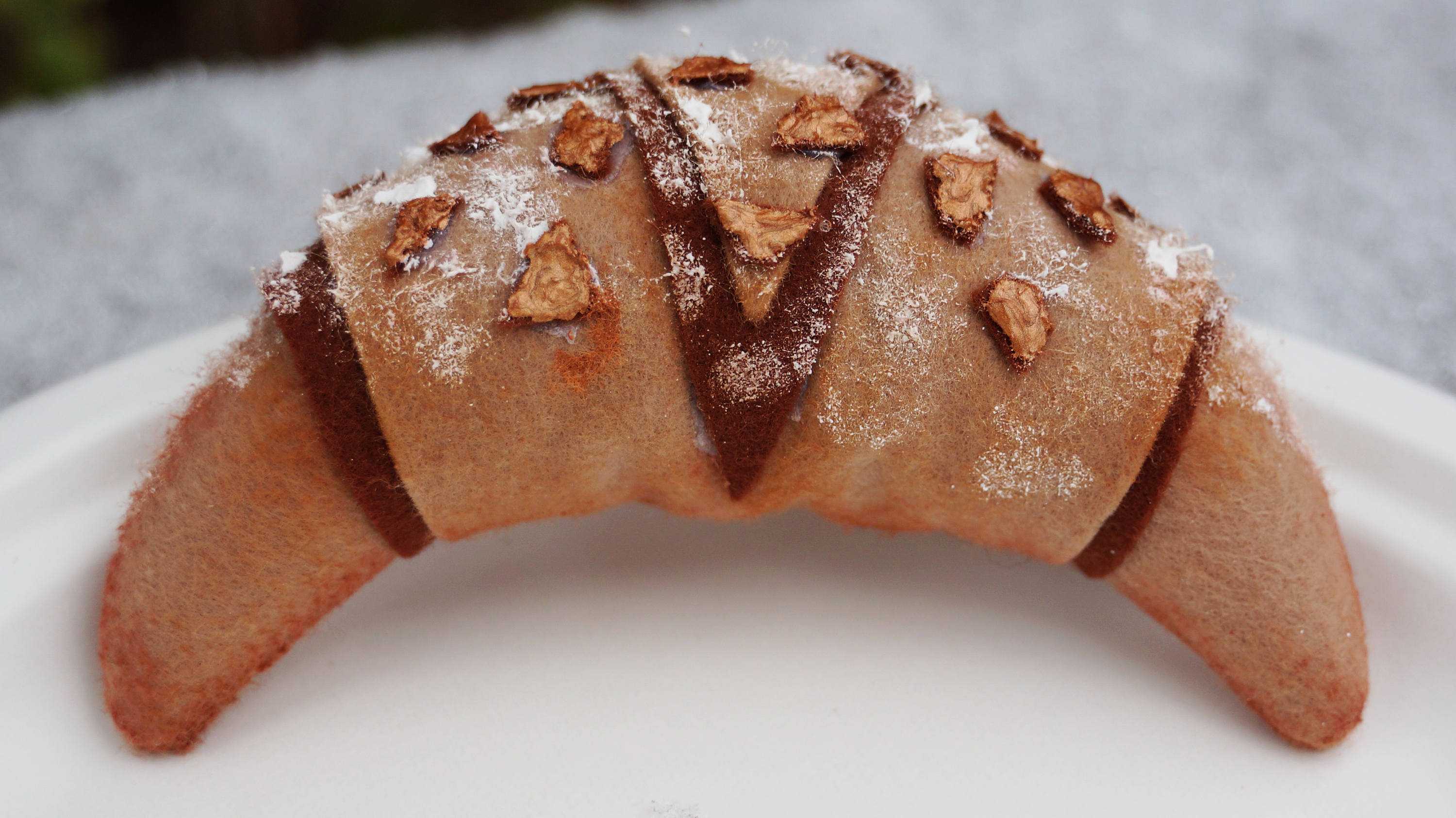 Schokoladen croissant Home Bakery Filz Gebäck Filzbäckerei - Etsy.de