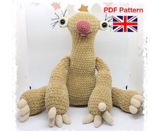 PDF PATTERN sloth amigurumi crochet toy