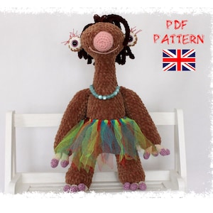 PDF PATTERN sloth girl amigurumi crochet toy
