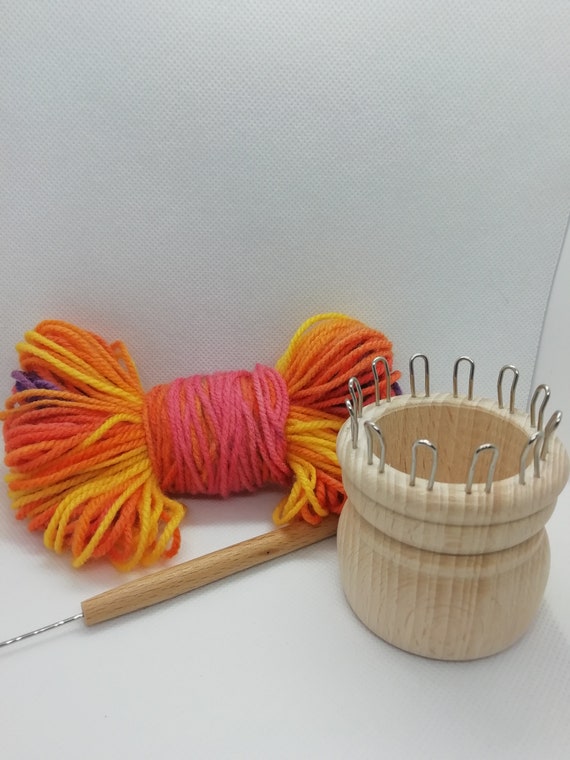 Vintage Knitting Gift Kit,knitting Spool and Threads,old Fashioned  Educational Knittingtoy, Kids Knit Craft, Rope Knitting, Knit Wood Spool -   Canada