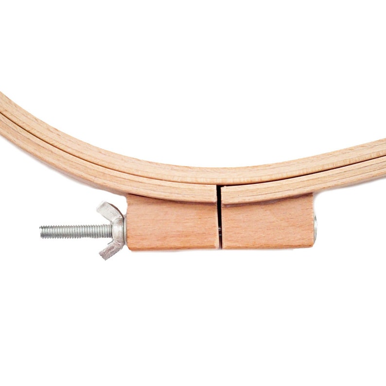 12 inches Quilting Round Wooden Frame Wood Hoopla 30.5cm Hardwood Tension Frame| Crosstitch Embroidery Holder Wooden Circle Cross Stitch Ring with Brass Screw Needlepoint Stand