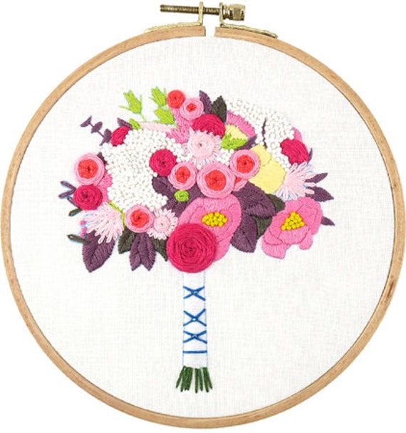 Floral Embroidery Materials Package Sewing Embroidery Kit