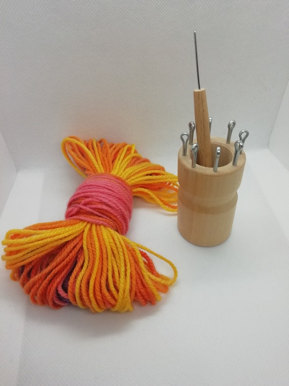 French Knitter Tool 2 Pack, Wooden Knitting Set Spool Knitting Doll Knitt