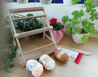 Weaving table loom , beginner full loom kit, tapestry weave kit, weaving stand, weaving wall decor, looms, weaving frames, full kit loom