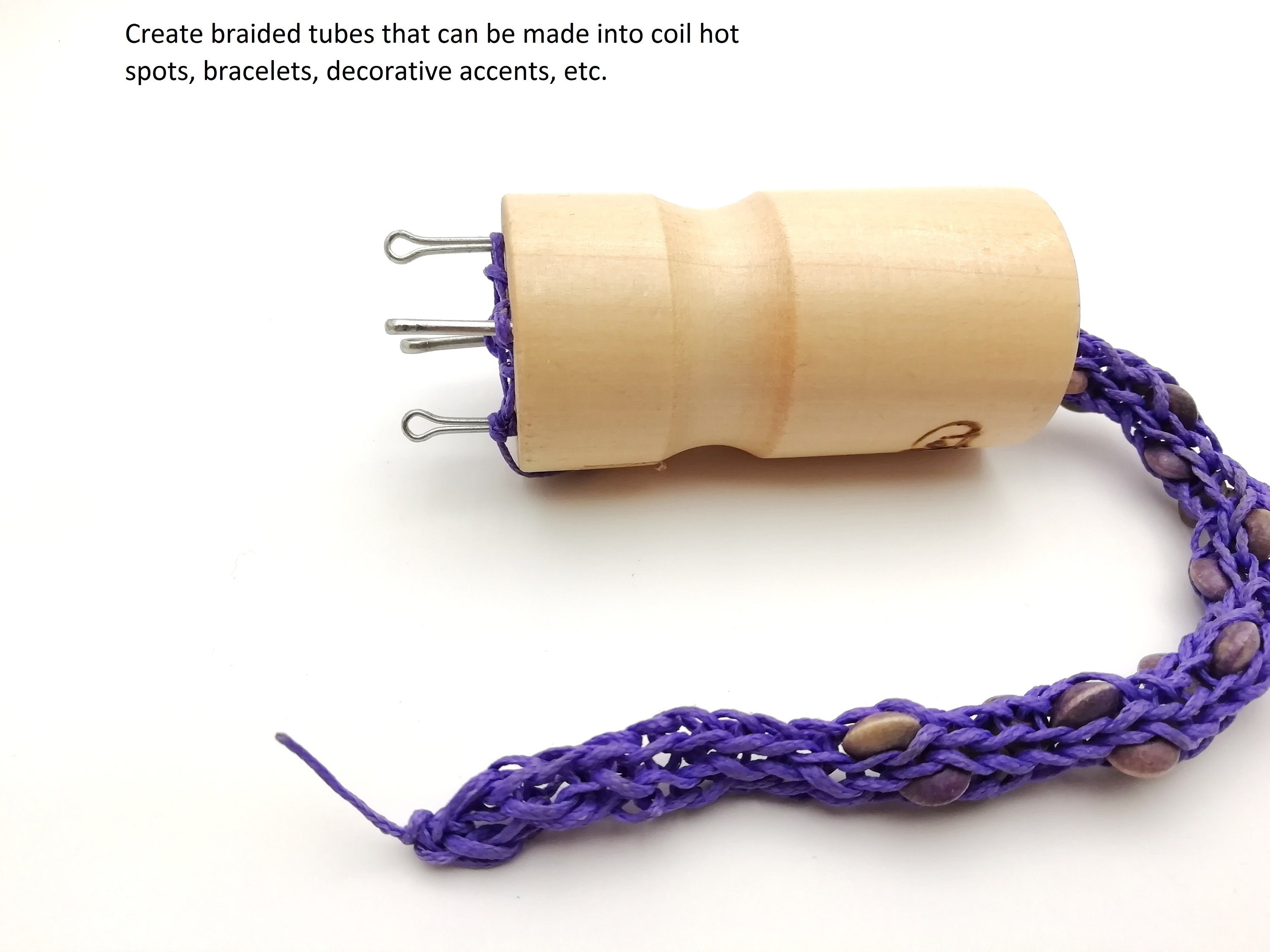 French Knitter Tool 2 Pack, Wooden Knitting Set Spool Knitting Doll  Knitting Loom Toy for Making Bracelets, Etc