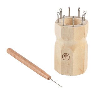 Francia Bobina per maglieria Bambola per maglieria in corda vintage Spool knitter, Spool knit, Telaio per maglieria, Cord knitter Bobina di legno, Vintage Knitting Dolly