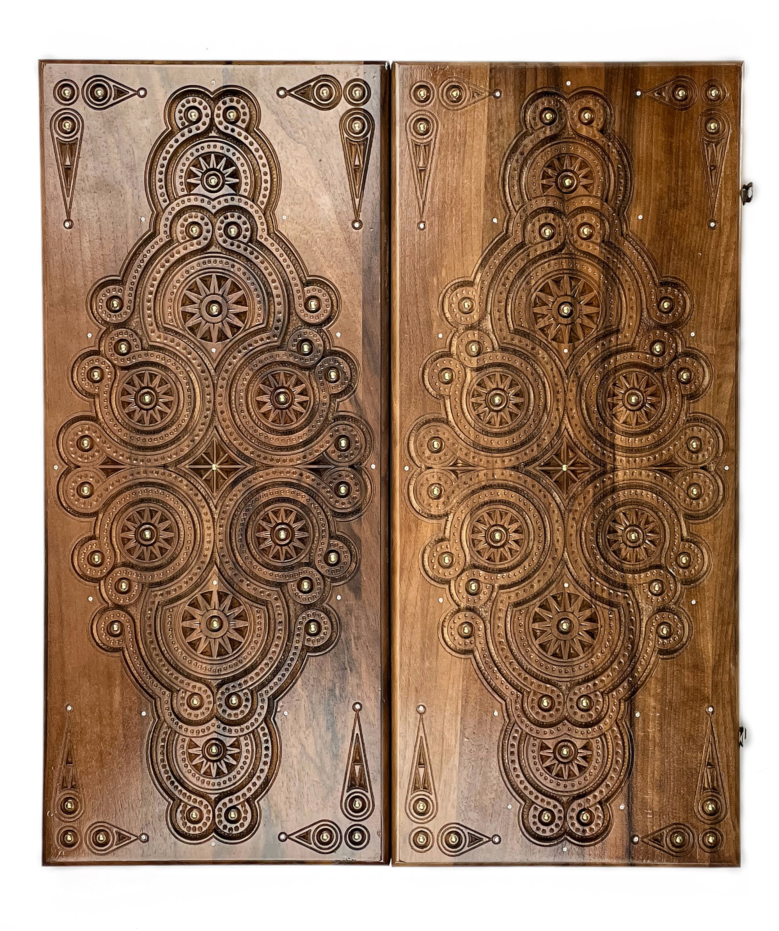 Backgammon Board Large Wooden Backgammon Wooden Gift Present | Etsy