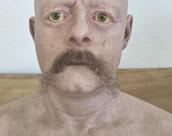 LI362. Bigote postizo de alta calidad para medios de comunicación y espectáculos.