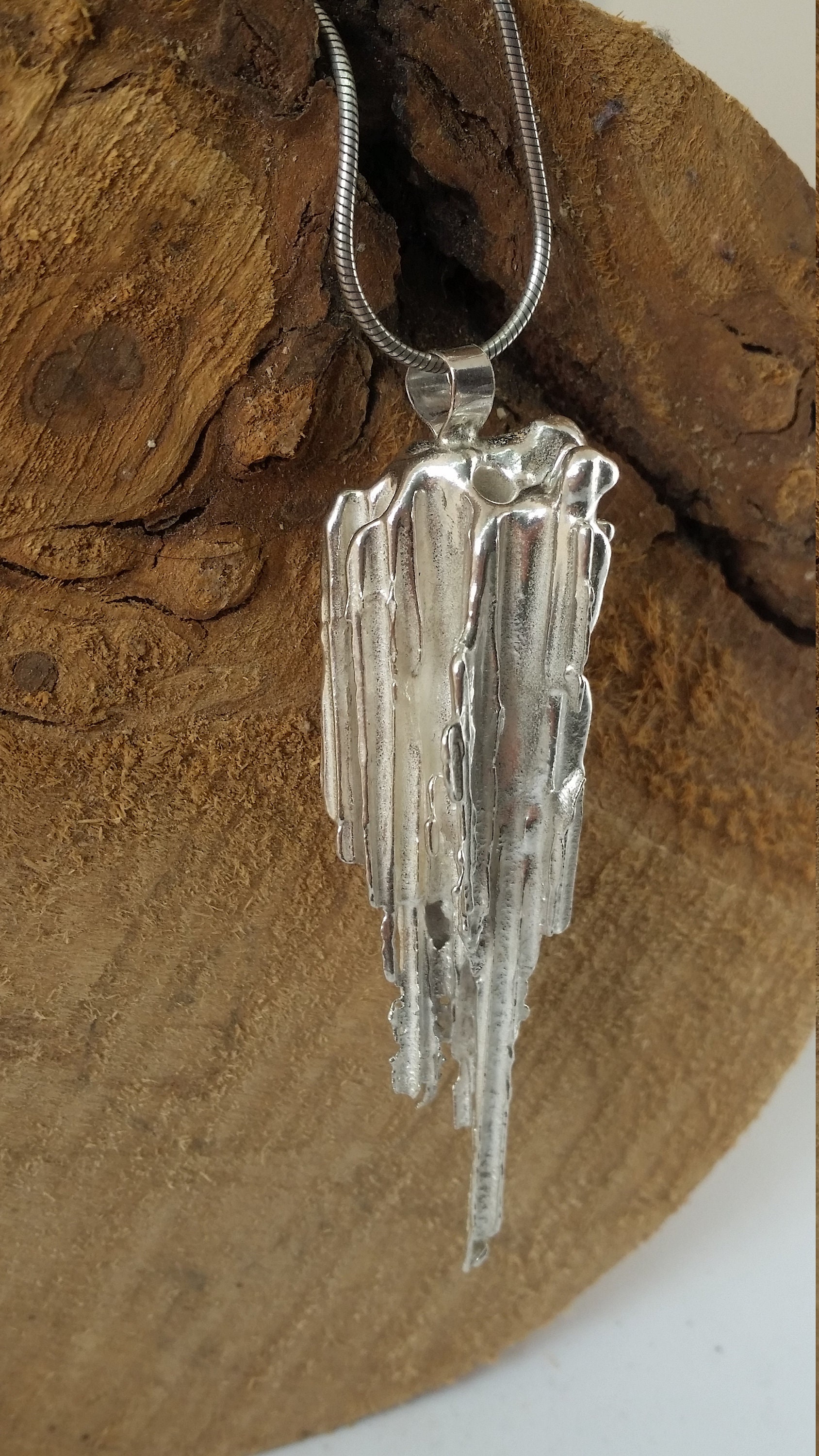 Large Unique and Unusual Broom Cast Statement Silver Pendant Etsy