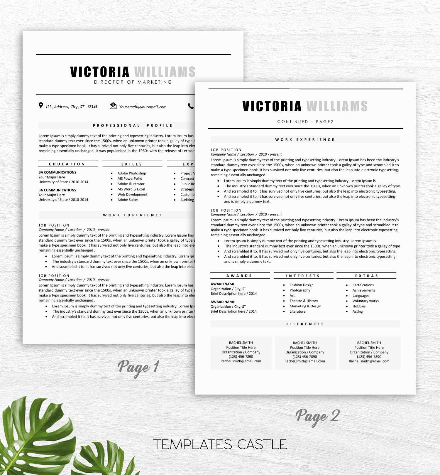 free microsoft word resume templates modern