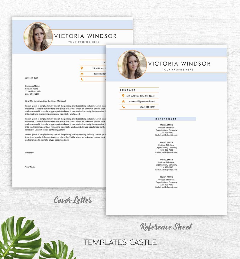 Modern Resume Template Cover Letter Templates professional 2 Page Resume cv design instant download Creative resume doctor free nurse txc27