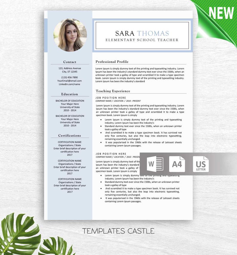 Modern Resume Template Cv Templates Professional Creative Etsy