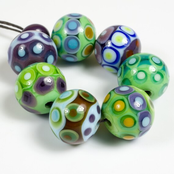 Patterned Beads for Jewelry Supplies, Lampwork Beads for Jewelry