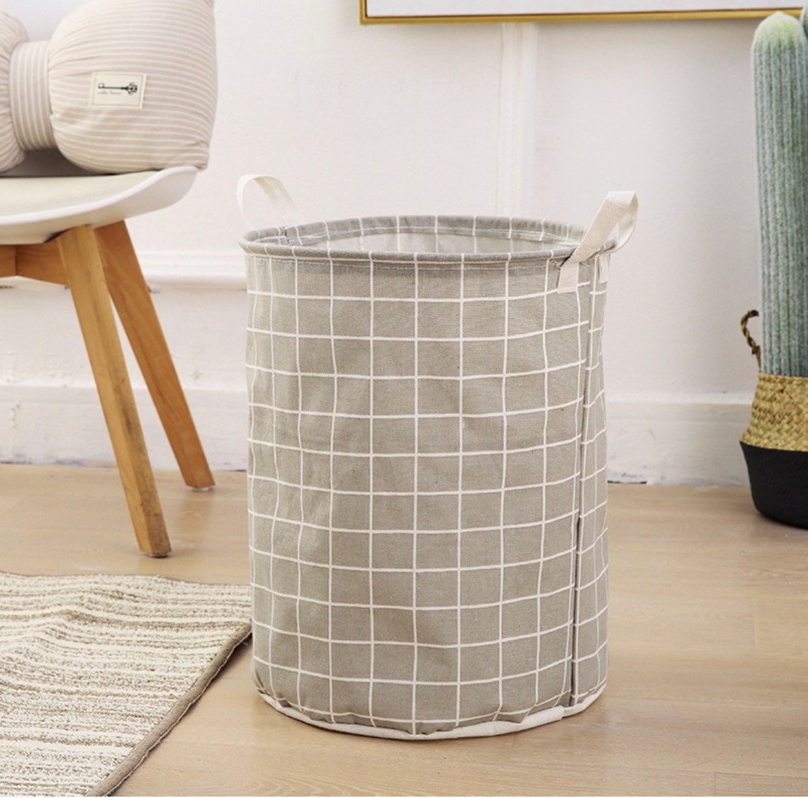 Linen Laundry/ Storage Basket Etsy