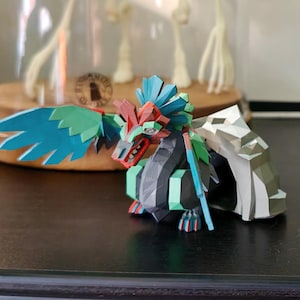 OSRS Hueycoatl Handpainted 3D Print Old School Runescape Display Figurine