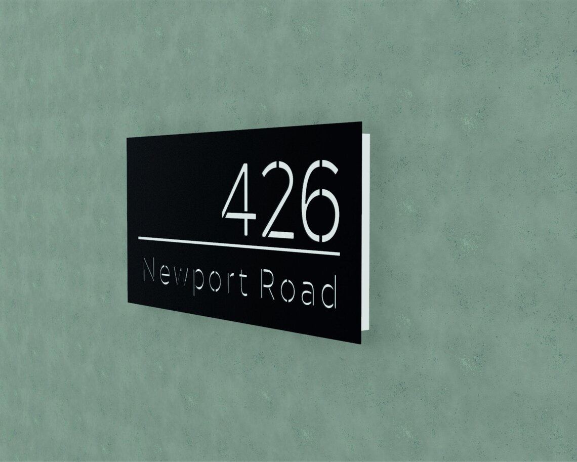 Door Number Sign Adress Sign House Number Etsy