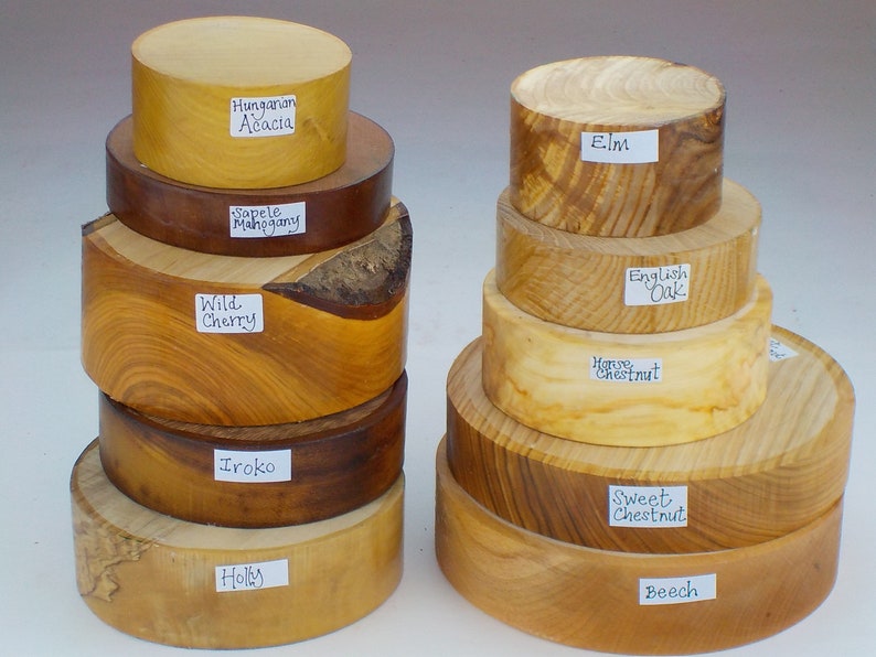 Woodturner's Gift Selection Box. 10 Bowl Blanks. Mixed English Hardwoods image 3