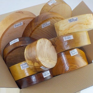 Woodturner's Gift Selection Box. 10 Bowl Blanks. Mixed English Hardwoods image 2