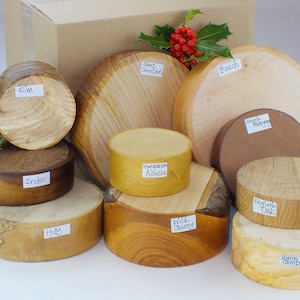 Woodturner's Gift Selection Box. 10 Bowl Blanks. Mixed English Hardwoods image 5