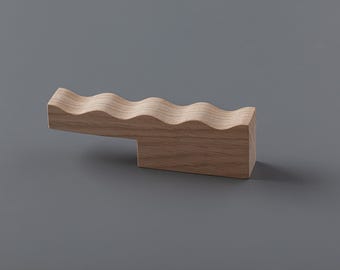Modern Wavy Wood Handles – Oak, Ash, Maple, Beech