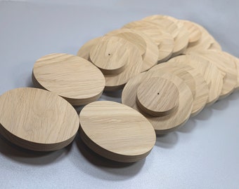 Hand Turned Wood Drawer Pull: Round Cabinet Door Handle