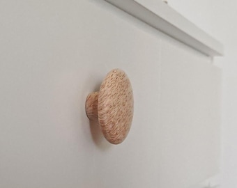 Knop Karelische berkenpaddestoel 2,5" handgemaakte houten kast/ladeknop
